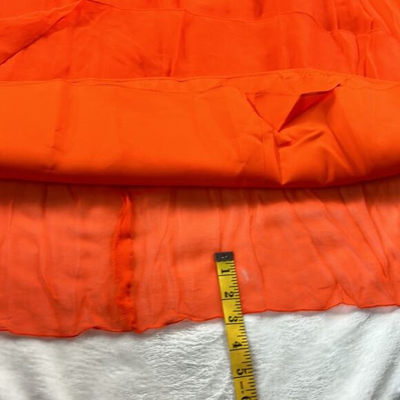 Vintage 70s Unbranded orange Chiffon and cream lace maxi dress, size small or xs - Picture 12 of 12